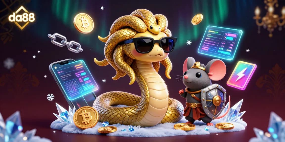 Engage in exciting gambling adventures with da88 through this vibrant 3D casino illustration.