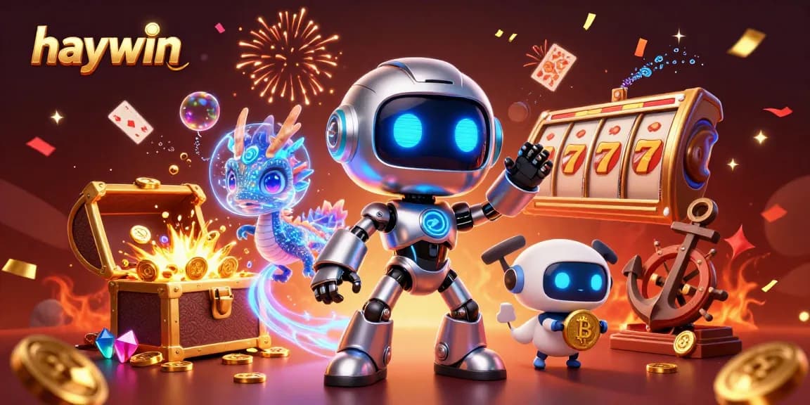 Engage with haywin's immersive casino games featuring vibrant 3D characters and exciting slot elements.