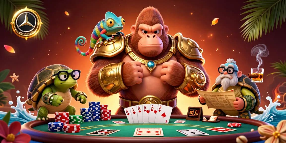Experience thrilling poker excitement with mercedes-nohu as powerful characters engage in a colorful casino scene.