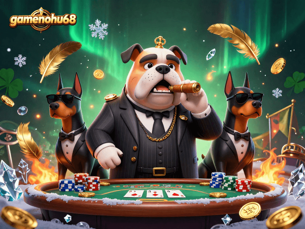 Experience high-stakes poker action with gamenohu68 featuring dynamic cartoon characters and game elements.