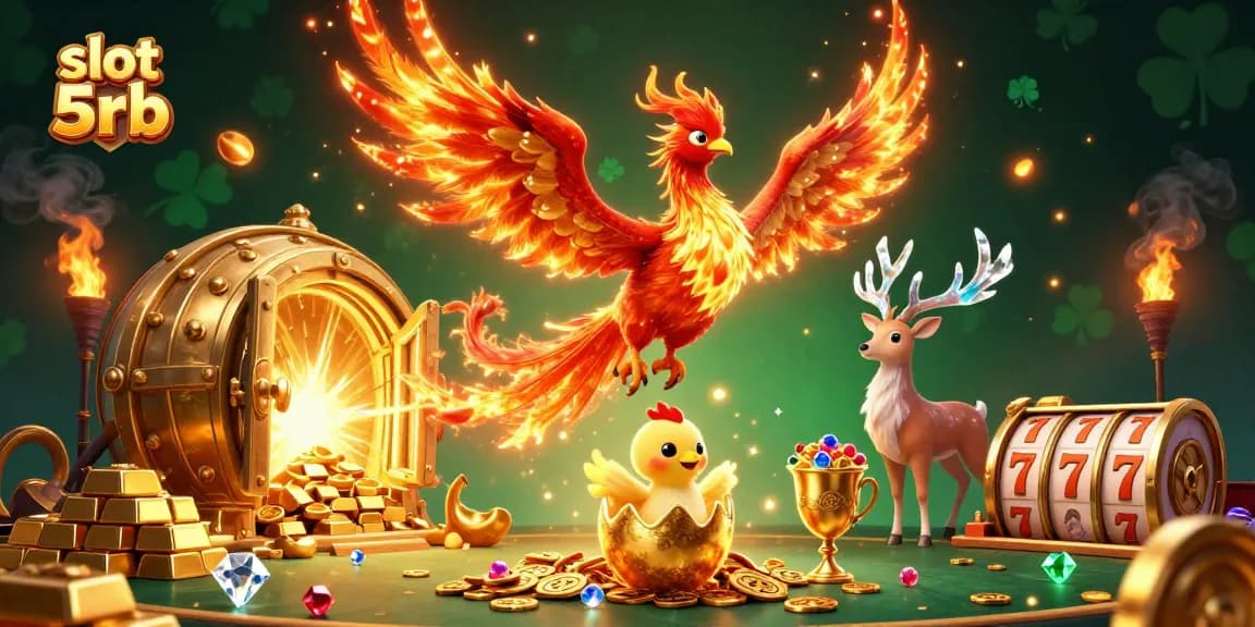 Spin through exciting games at slot 5rb during a vibrant, gold-filled casino adventure.