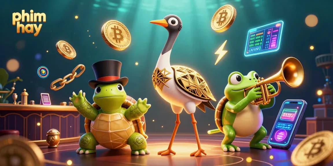 Engage with phim hay inspired casino action featuring vibrant characters and crypto elements in dynamic play.