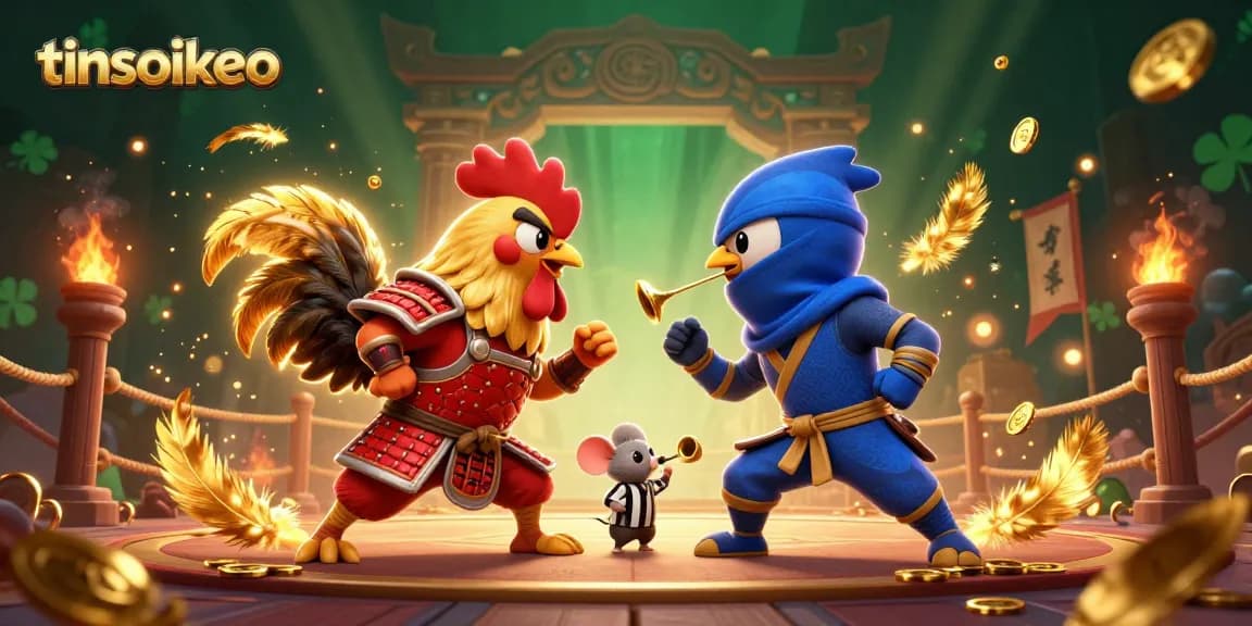 Experience intense action with tinsoikeo's dynamic cockfighting scene featuring vibrant characters and rich visual details.