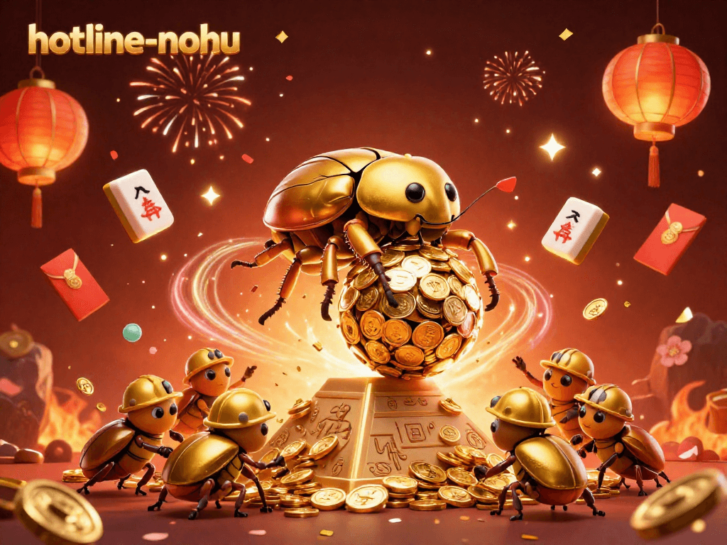 Engage with the thrilling hotline-nohu casino experience filled with vibrant 3D characters and festive gaming elements.