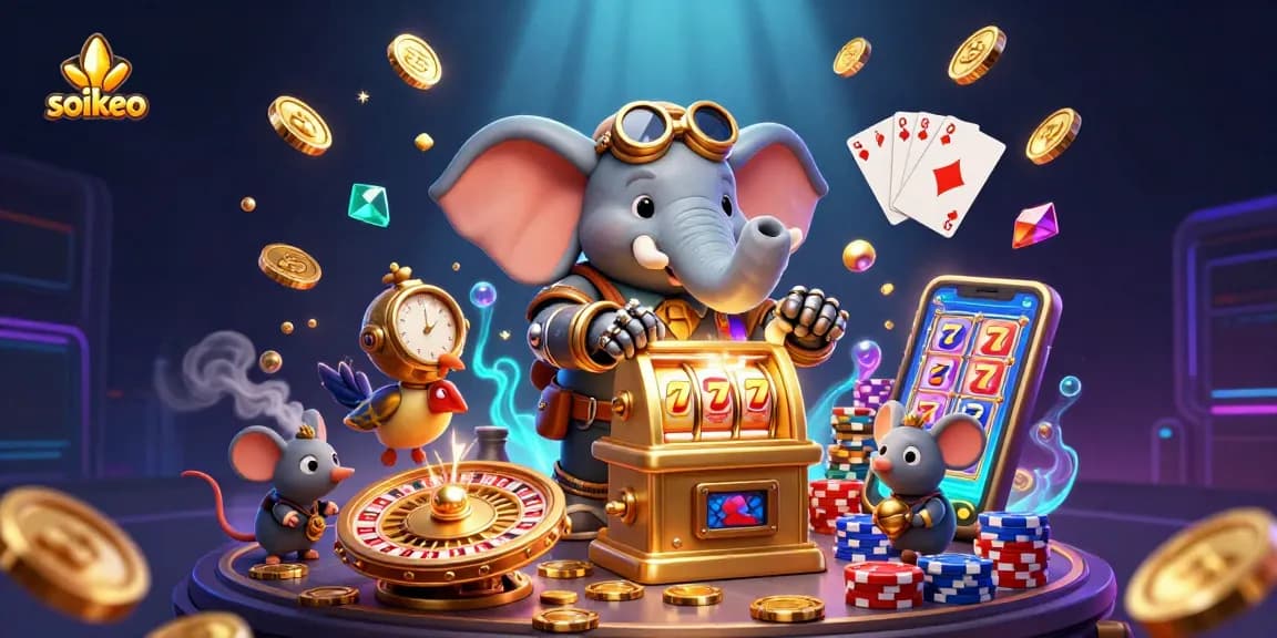 Engage with the thrilling world of soikeo, featuring steampunk elements and exciting casino action.