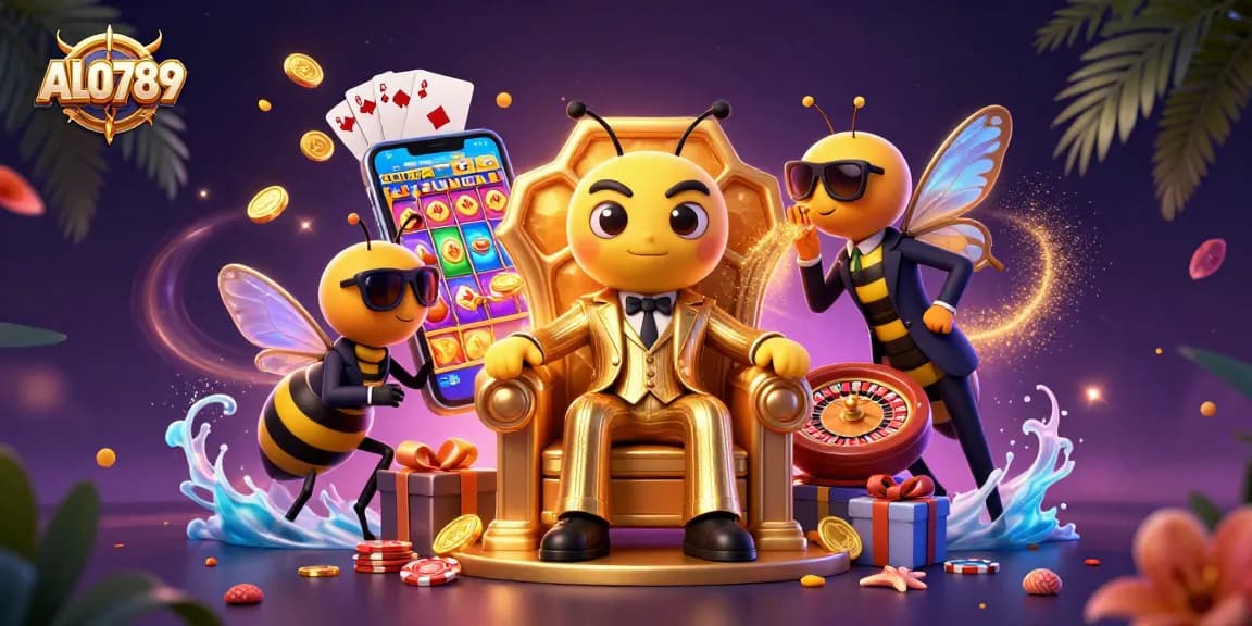 Experience thrilling games at ALO789 with a vibrant casino scene full of action and excitement.
