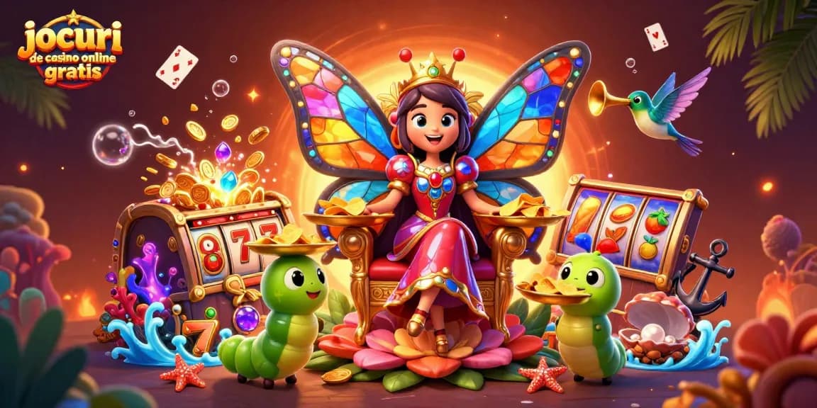 Joacă jocuri de casino online gratis cu păcănele pline de culoare și recompense strălucitoare!