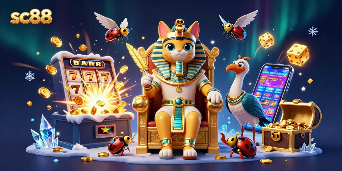 Experience the excitement at sc88 with a dynamic jackpot scene filled with vibrant casino elements.