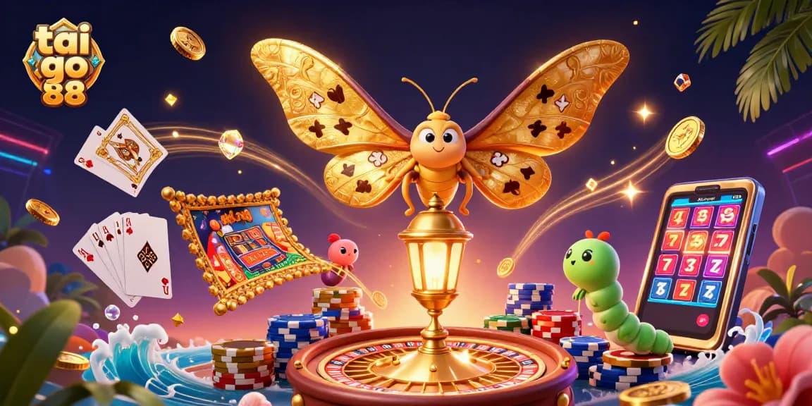 Play thrilling games at tai go 88 with vibrant casino scenes, golden coins, and dynamic visuals.