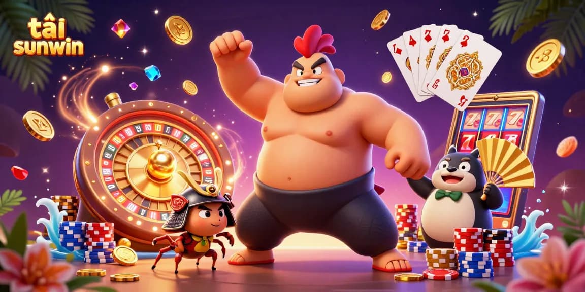 Play exciting games and tải sunwin for thrilling online gambling experience with colorful characters.