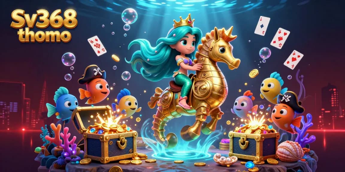 Experience thrilling gameplay with Sv368 thomo in a vibrant 3D action-filled illustration.