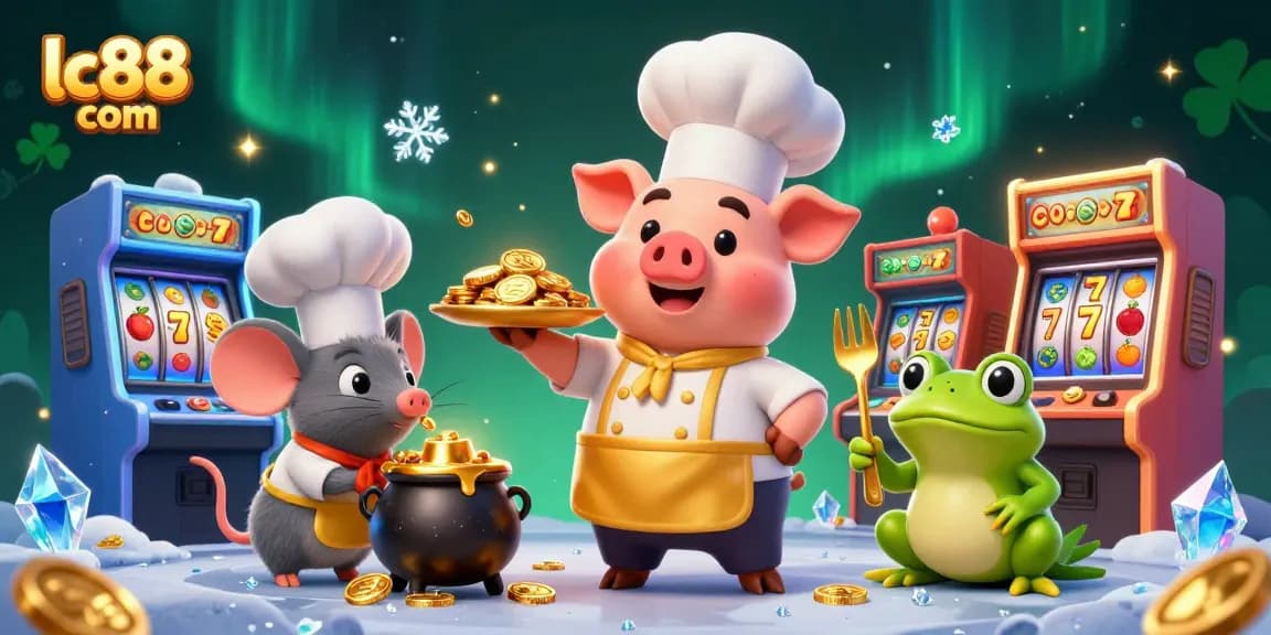 Experience the excitement of lc88 com with a vibrant online casino scene featuring charming animated characters.