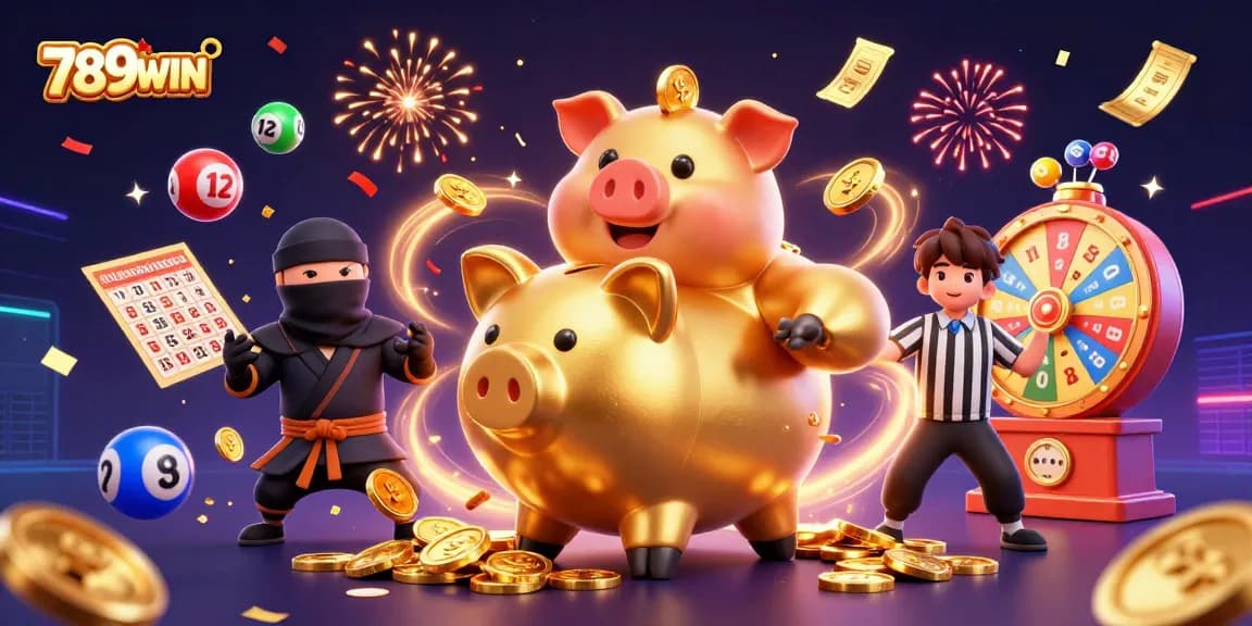 Experience the thrill at 789WIN with vibrant lottery balls and festive celebrations!