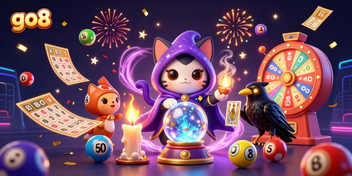 Win big with go8's colorful casino experience, featuring vibrant game elements and mystical characters.