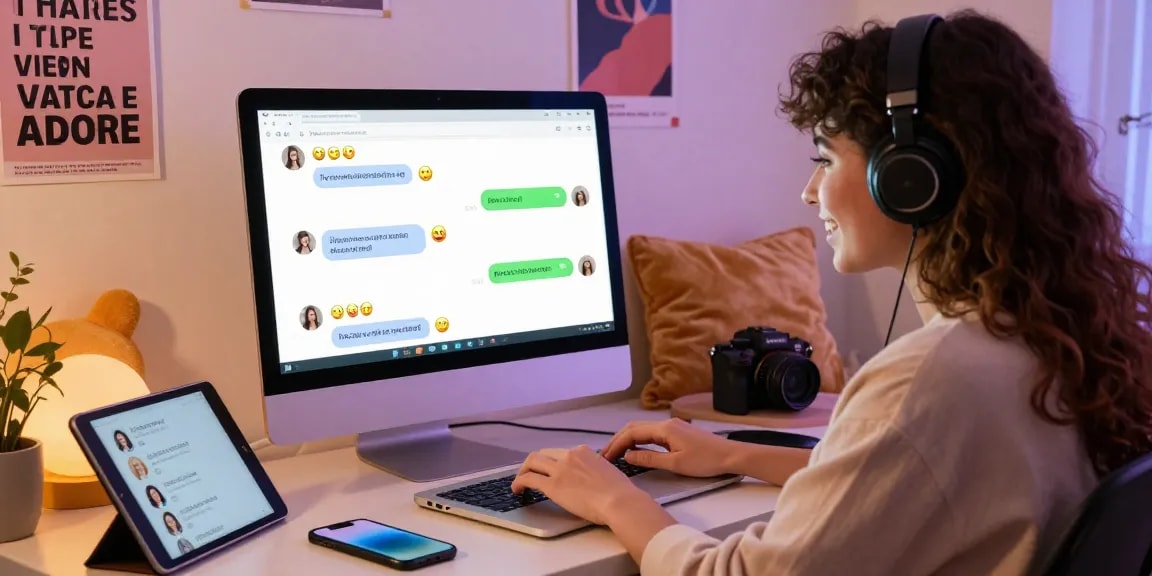 A vibrant chatroom with a virtual character engaging users, featuring dynamic elements of sluts ai in a fun, inviting atmosphere.