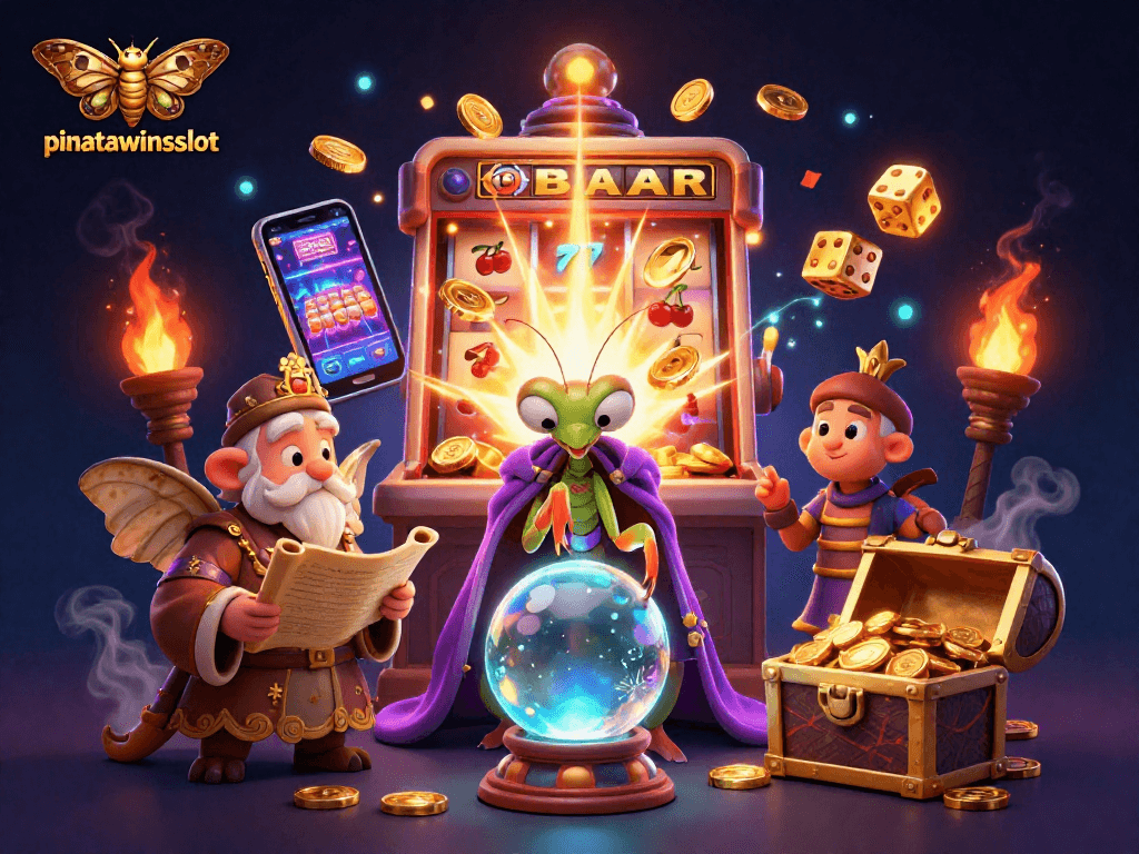 Immerse in pinatawinsslot's vibrant world with fortune tellers and exciting casino elements.