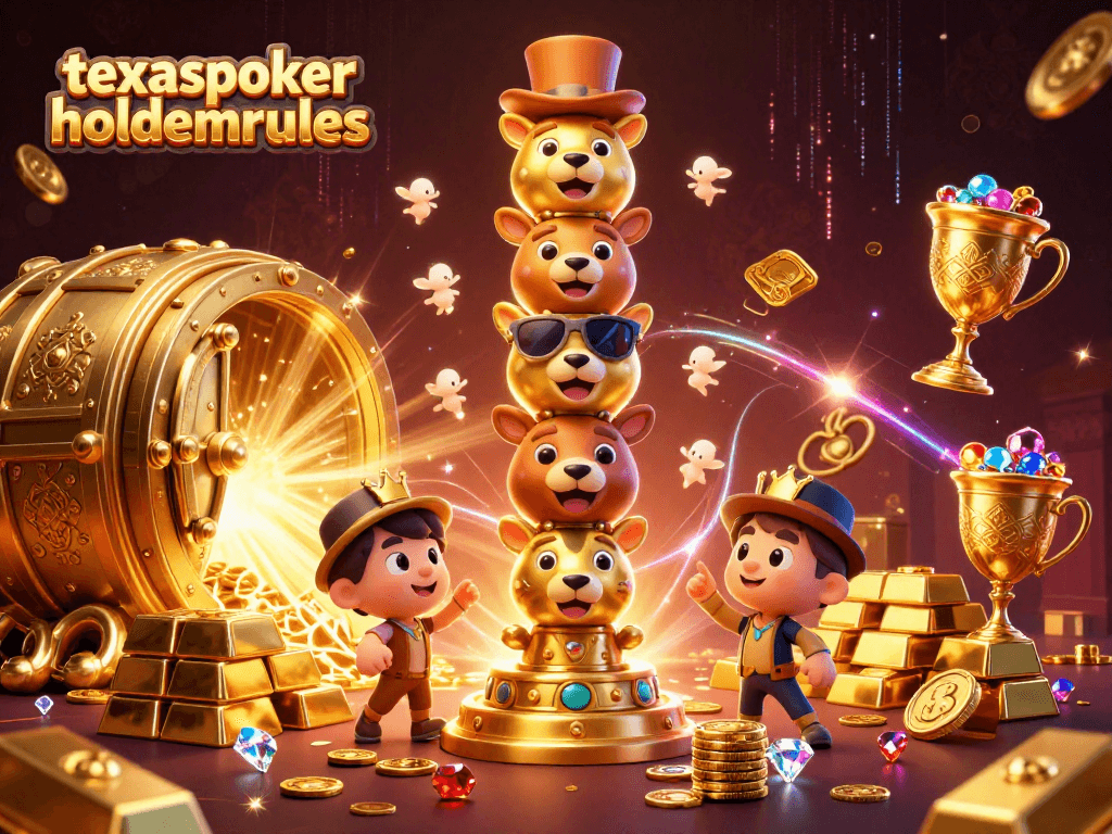 Experience the excitement of texaspokerholdemrules as vibrant poker elements burst forth around a dazzling totem.