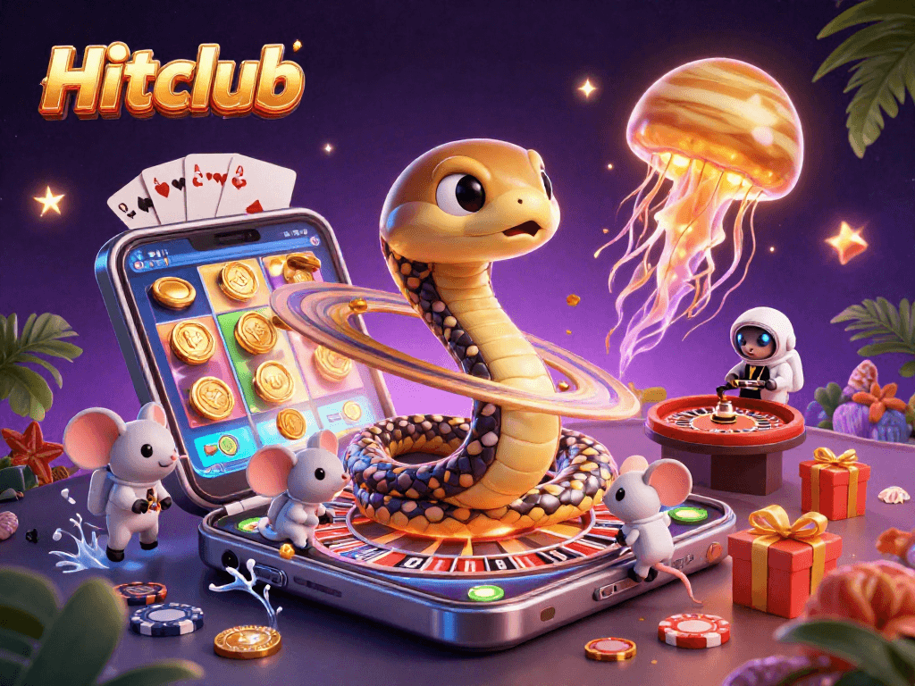 Hitclub entices players with betting mice, a roulette wheel, and cosmic gameplay elements.