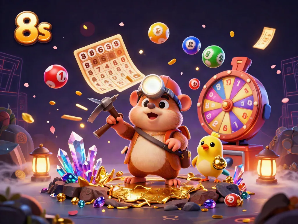 Join the 8s adventure as the treasure hunter mole and his canary explore a rich cave filled with gems.