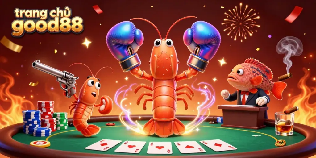 Engage in thrilling action at trang chủ good88 with vibrant casino elements and dynamic characters.