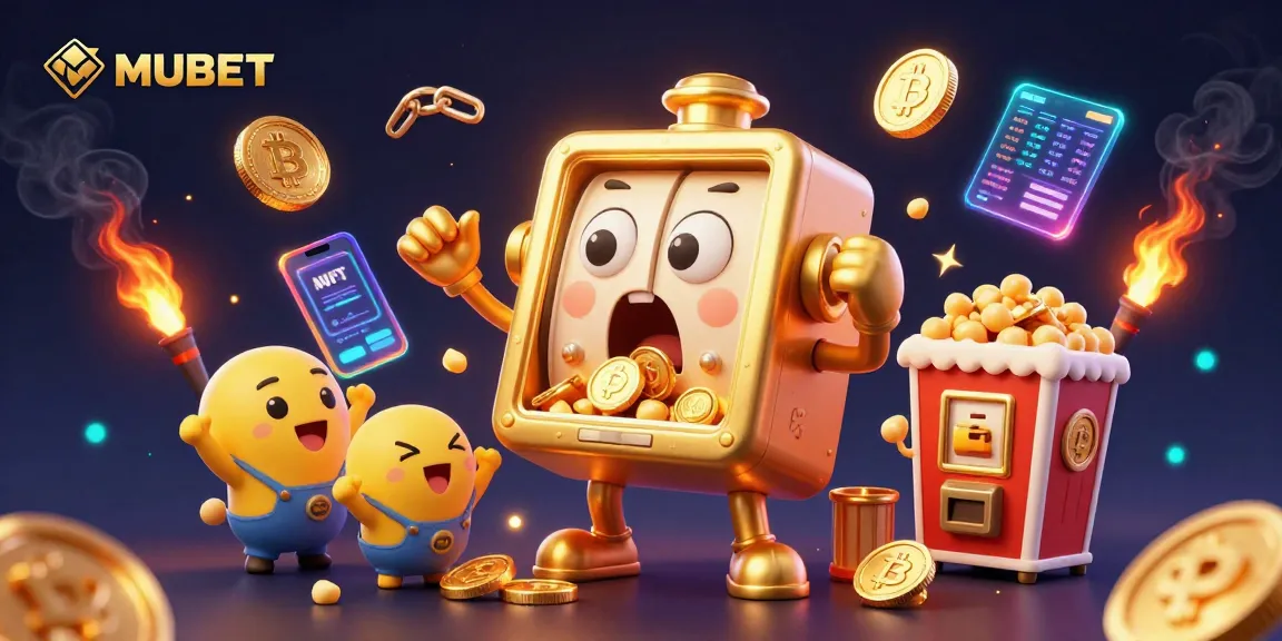 Spin and win with MUBET as the golden slot machine celebrates its jackpot victory.