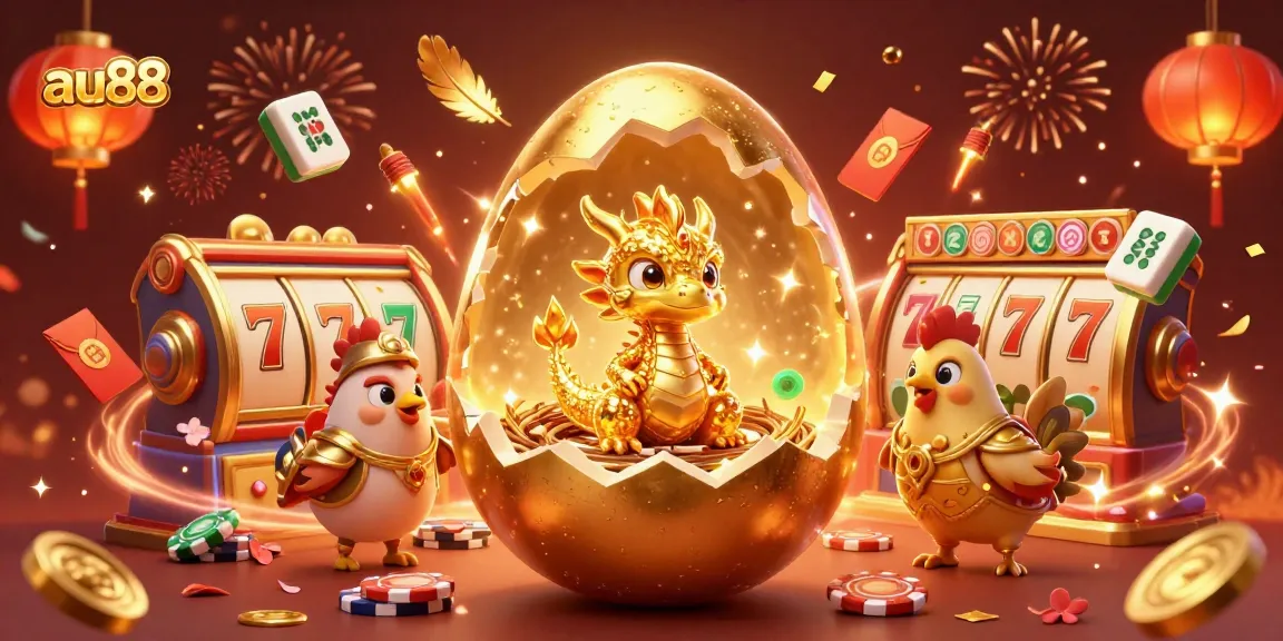 Experience gaming excitement at au88 with a golden dragon nestling on poker chips