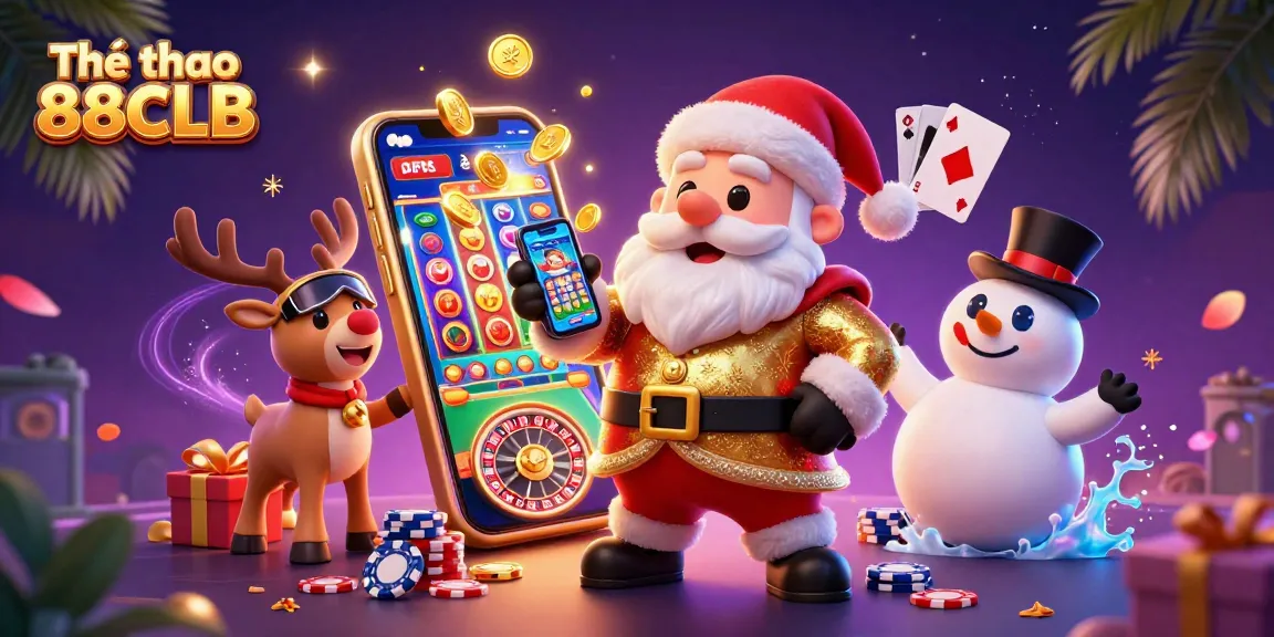 Experience Thể thao 88CLB with vibrant gambling elements and festive characters in a rich casino scene.
