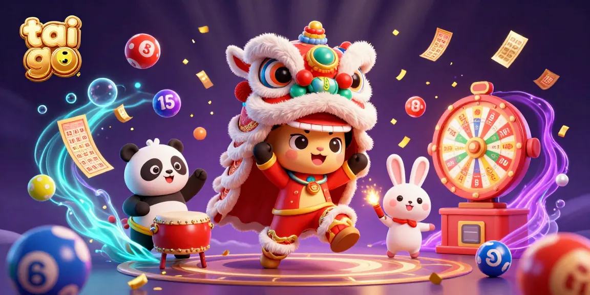 Experience tai go 88 in a vibrant 3D celebration with lottery balls and festive characters.