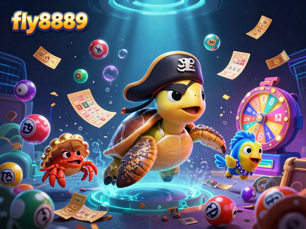 Experience thrilling moments at fly8889 with an exciting underwater casino scene, showcasing colorful lottery fun.