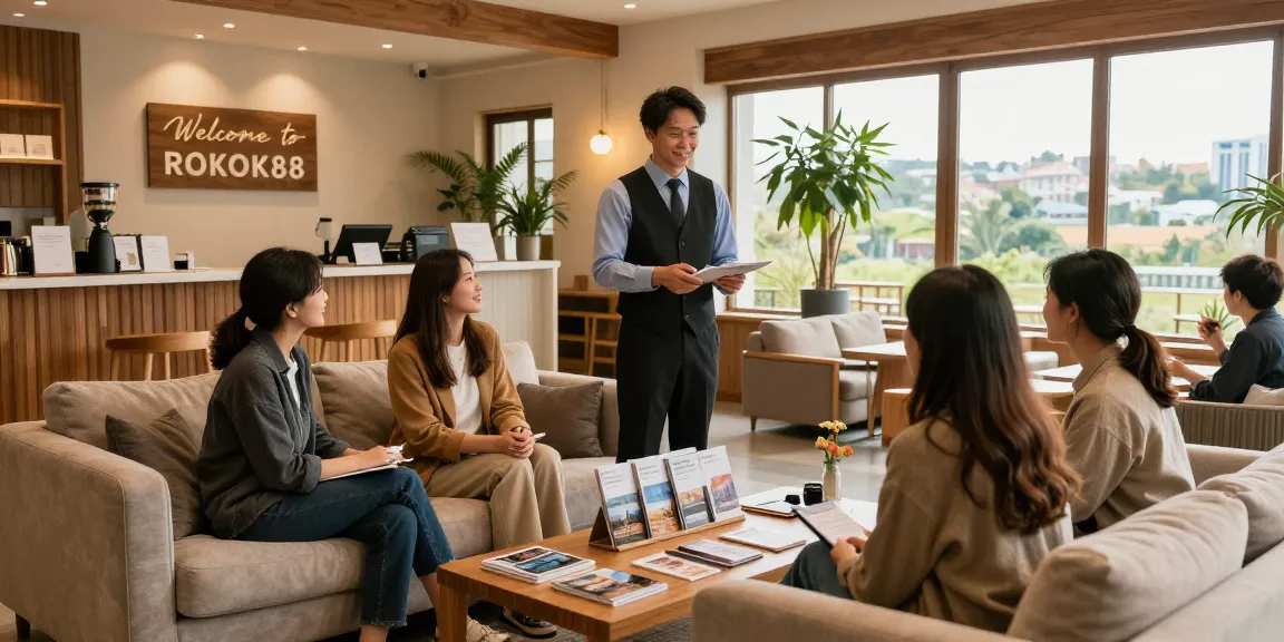rokok88 accommodation reception welcoming guests with friendly service and cozy comfort