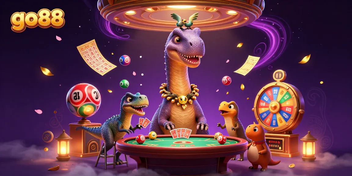 Experience exciting wins at go88 with a vibrant 3D illustration featuring dynamic casino game elements.