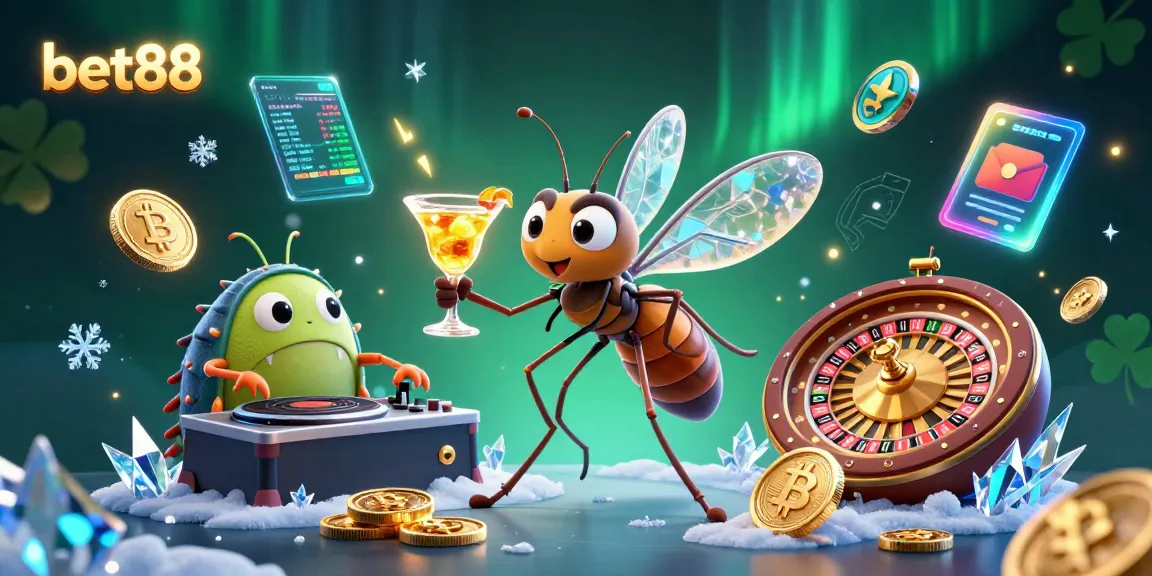 Experience the excitement of bet88 with a vibrant casino-themed scene full of animated characters and rich gaming elements.
