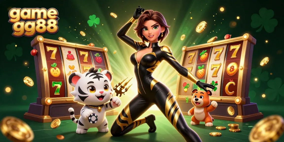 Experience thrilling gameplay with game gg88 in an ultra-detailed casino scene filled with slots and sparkling effects.