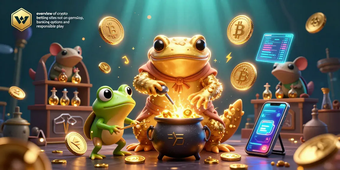 Engage with the overview of crypto betting sites not on Gamstop, banking options and responsible play featuring vibrant cryptocurrency elements.