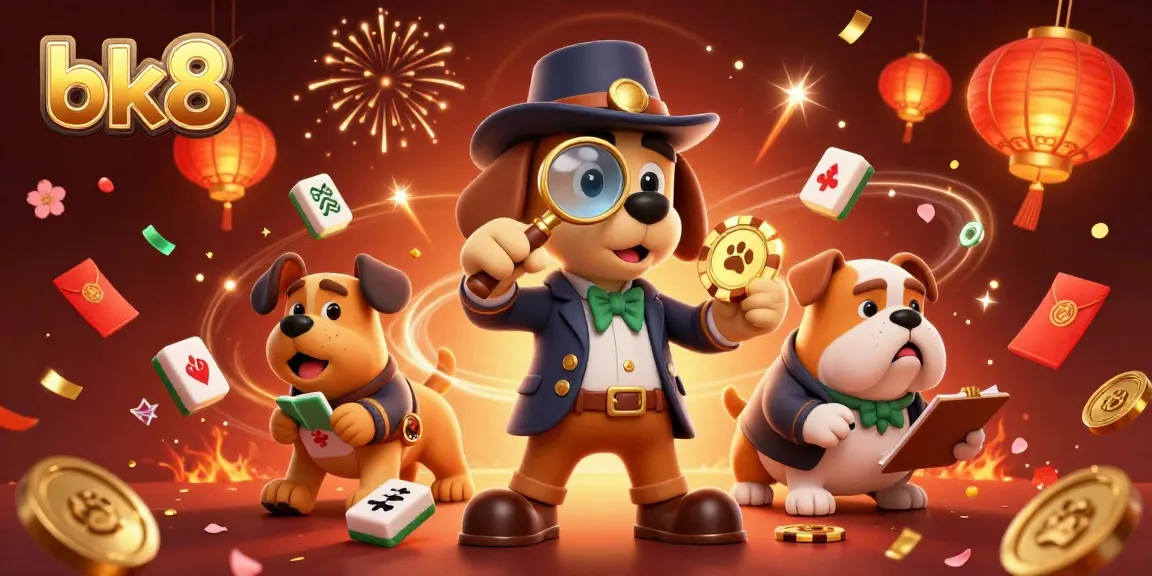 Experience the thrill of bk8 with a dazzling detective scene showcasing poker chips and festive decorations.