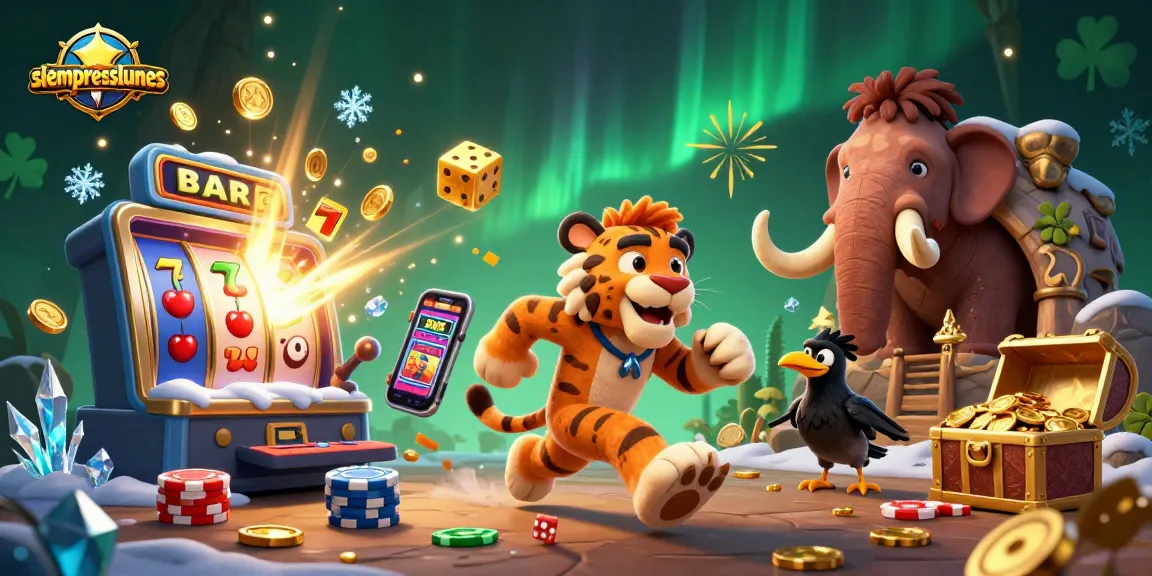 Experience winning at siempreeslunes with a colorful slot machine bursting coins in a vibrant casino setting.