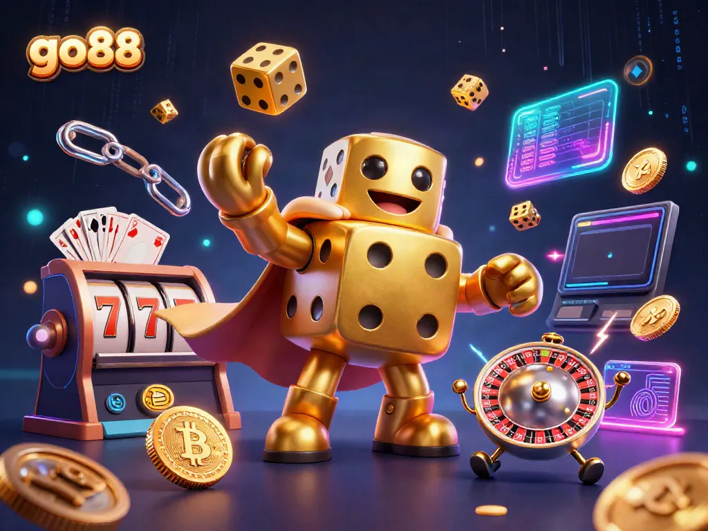 Experience the thrill of go88 with a dynamic casino scene filled with gaming elements.