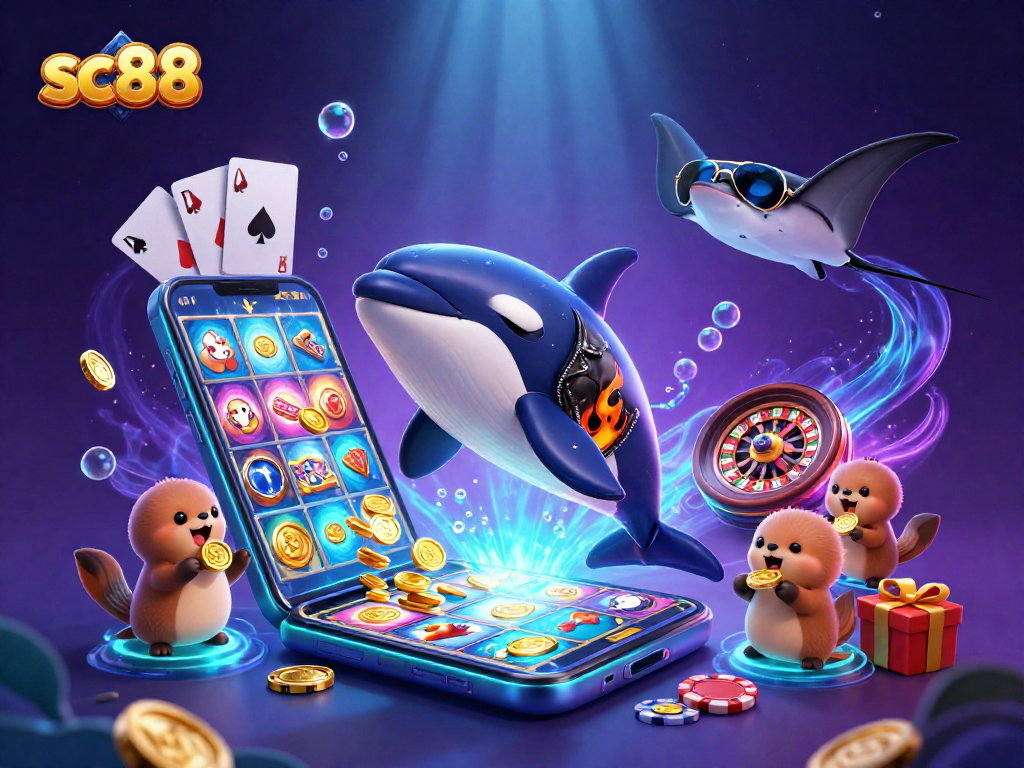 Engage in sc88-themed adventures with vibrant characters and casino elements for an exciting online experience.