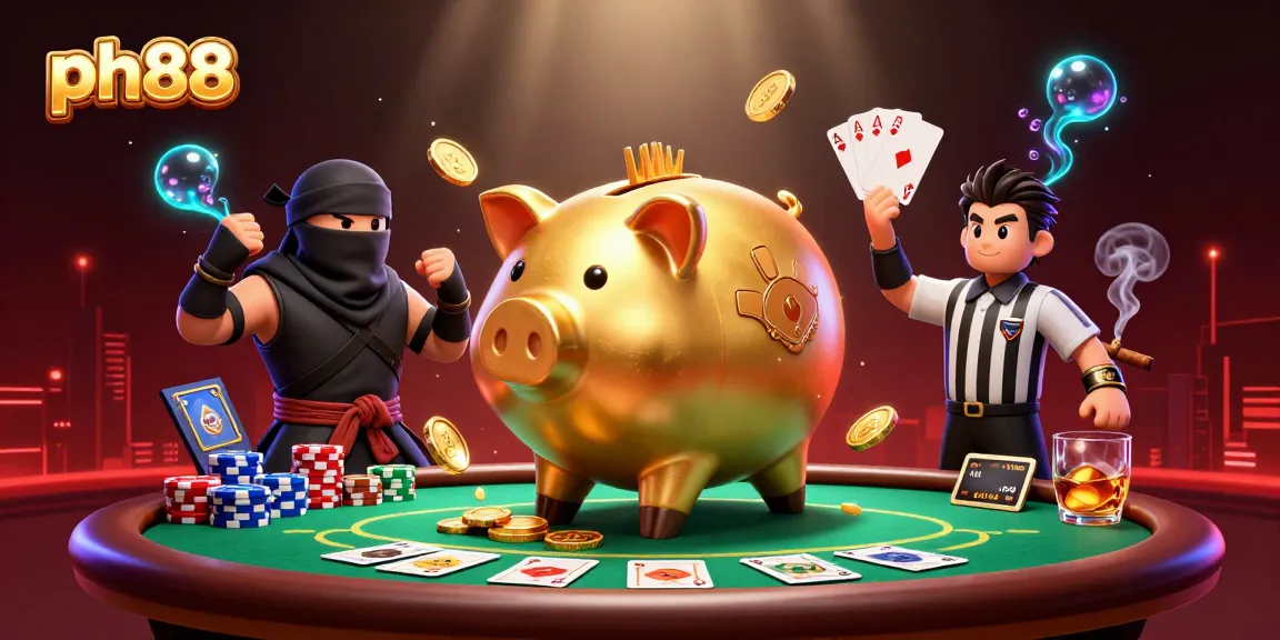 Engage with ph88's exciting gaming experience featuring a dynamic casino scene with vibrant characters and rich visual elements.