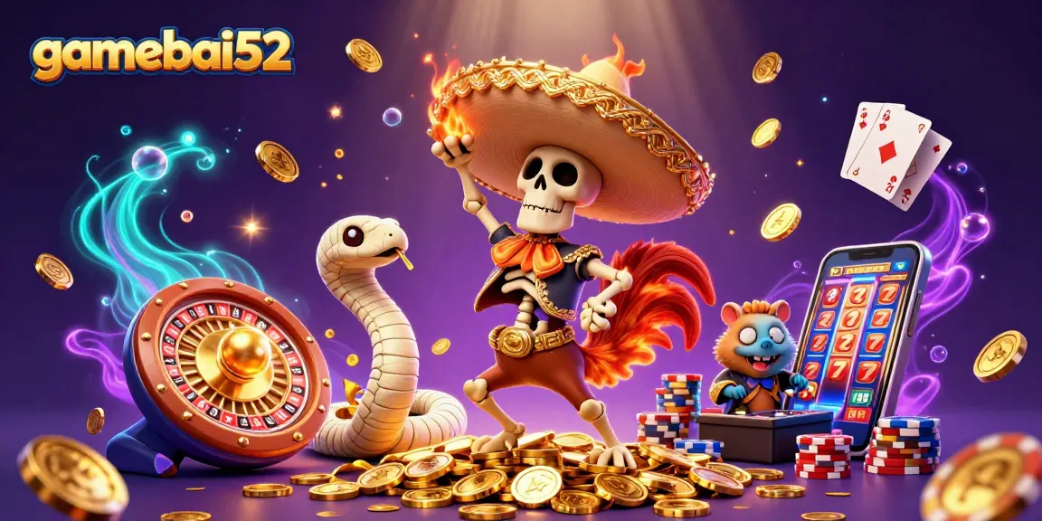 Boost your winnings with exciting game elements from gamebai52 in this vibrant casino scene.