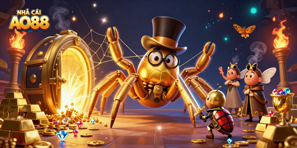 Exciting scene showcasing NHÀ CÁI AO88 with vibrant casino action and captivating characters in a dynamic setting.