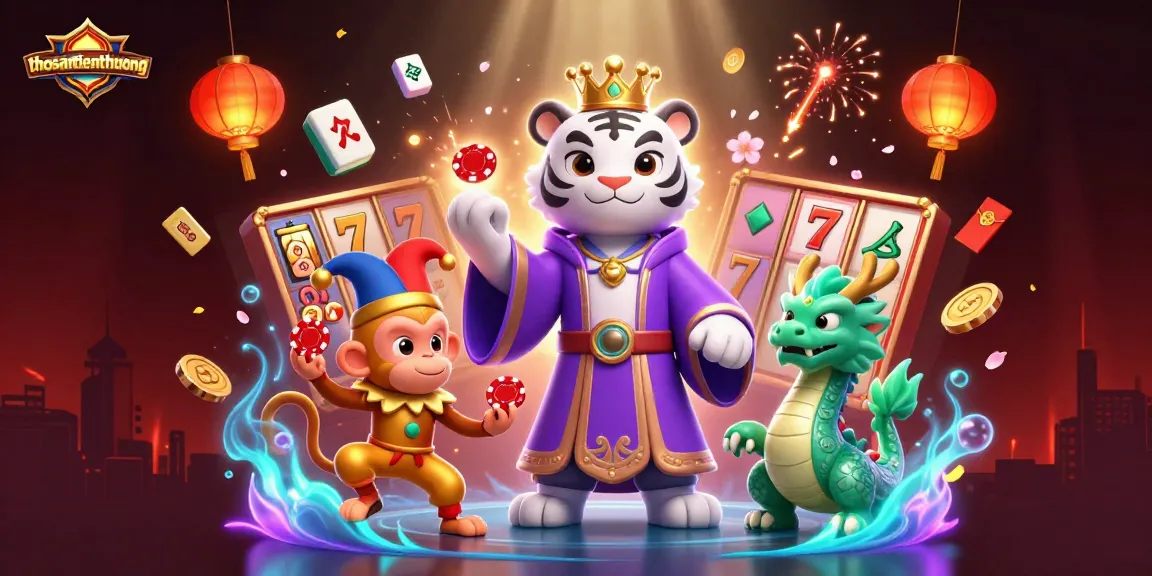 Engage in thrilling slots action with thosantienthuong featuring vibrant characters, dynamic jackpots, and festive elements.