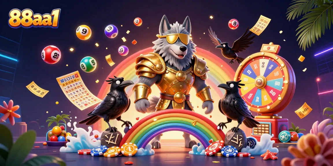 Experience thrilling moments at 88aa1, where colorful lottery balls bounce around exciting casino elements.