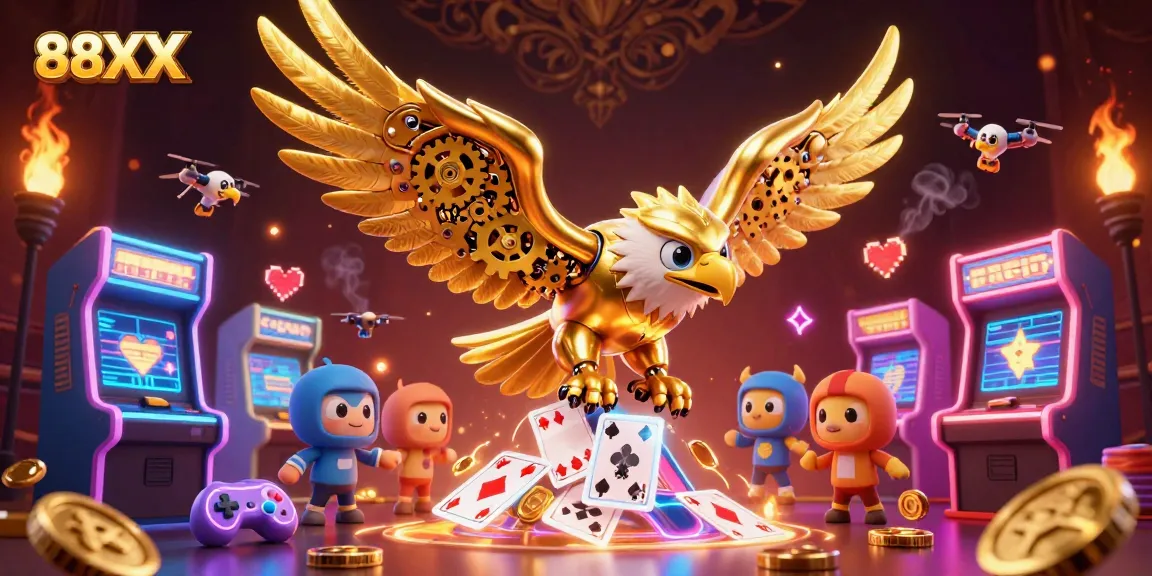 Engage in thrilling gameplay at 88XX while winning glamorous rewards in a vibrant casino-themed scene.