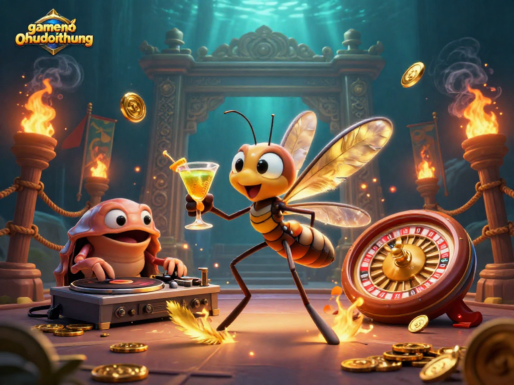 Experience the thrill at gamenohudoithuong with a vibrant casino scene featuring dynamic characters.