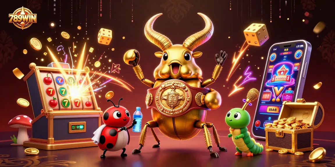Experience lively gameplay with 789WIN showcased amidst thrilling casino elements in a vibrant setting.