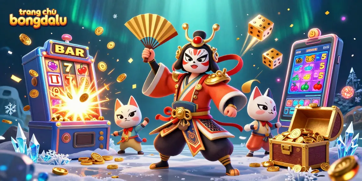 Experience thrilling gameplay with trang chủ bongdalu in a vibrant 3D illustration showcasing jackpot excitement and gaming elements.