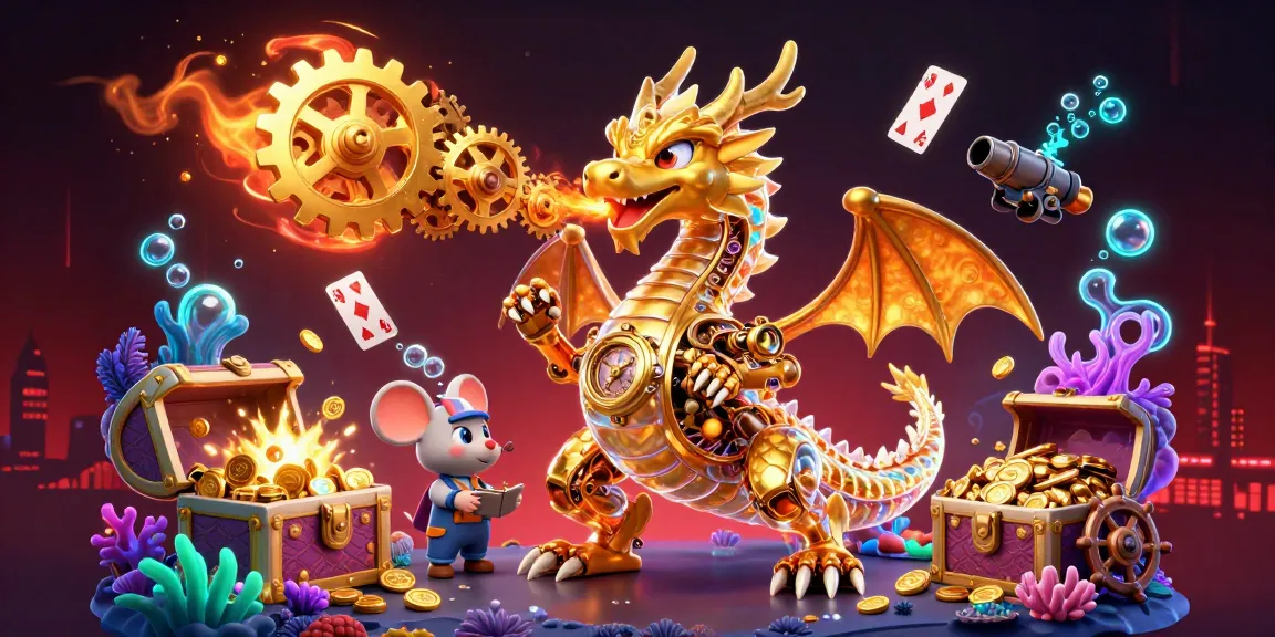 Engage in big-gamefishing with a dazzling underwater casino scene rich in golds and gems.