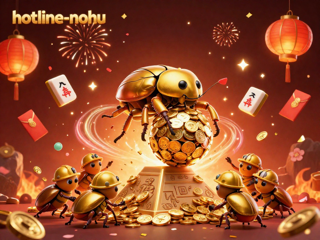 Engage with the thrilling hotline-nohu casino experience filled with vibrant 3D characters and festive gaming elements.