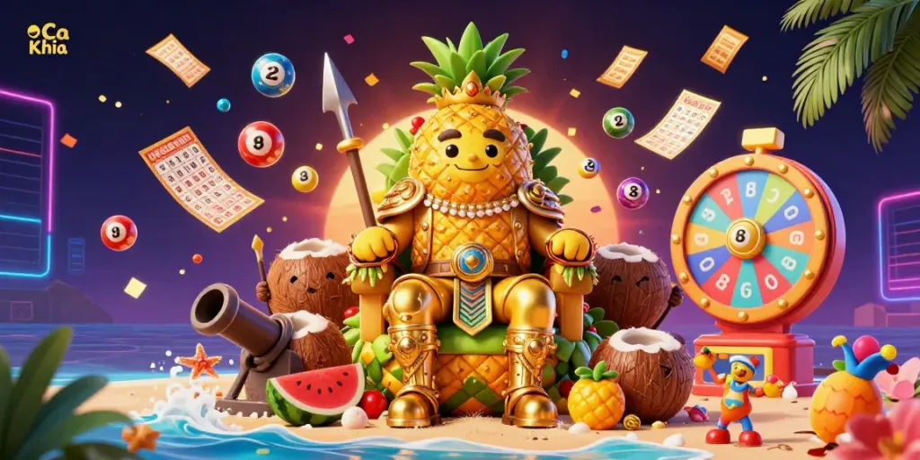 Experience Ca Khia with our vibrant casino scene featuring the pineapple king and dynamic gambling elements.